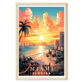 thumbnail image 1 of Eastern Print Miami Poster, Florida Poster, Miami Wall Art, Vintage Travel Posters, Travel Wall Art, City Wall Art, Miami Gift, Travel Print, Travel Gift (UNFRAMED), 1 of 1