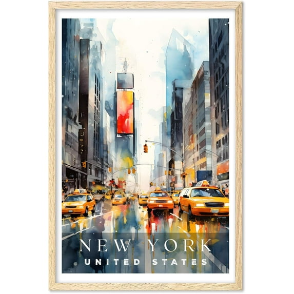 Eastern Print New York Poster, New York Poster, New York Wall Art, Vintage Travel Posters, City Wall Art, New York Gift, Travel Print (UNFRAMED) 18x24