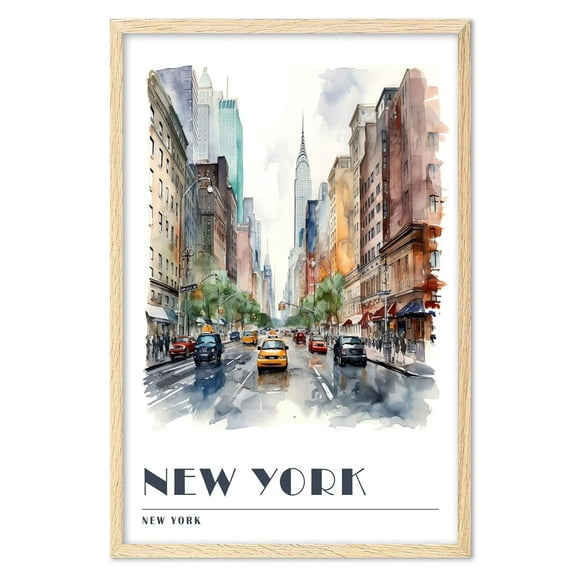 Eastern Print New York Wall Art, States Landscape Wall Art Decor, New York Travel Posters, City Wall Art, Travel Posters, USA Travel Posters, Office Living Room Wall Posters (UNFRAMED) 24x36