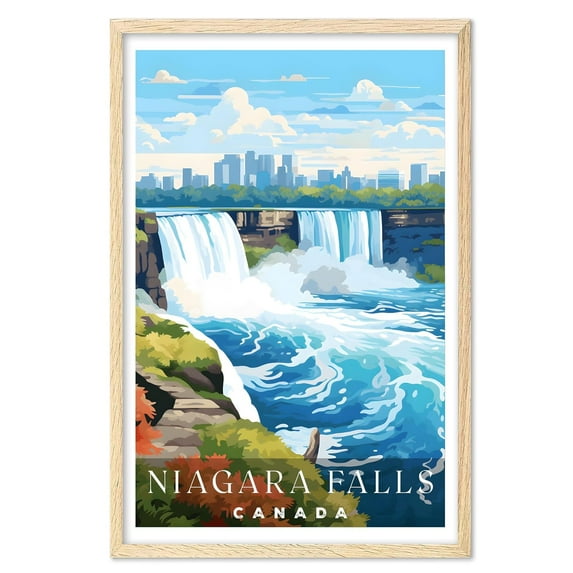Eastern Print Niagara Falls Poster, Niagara Falls Print, Canada Poster, Canada Wall Art, Canada Gift, Vintage Travel Posters, Travel Print, Travel Gift, Housewarming Gift (UNFRAMED) 16x24