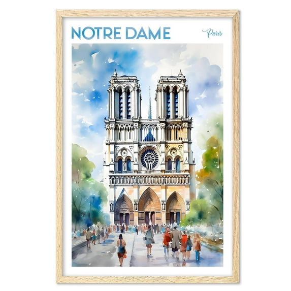Eastern Print Notre Dame Poster, Paris Poster, Notre Dame Wall Art, Vintage Travel Posters, City Wall Art, Notre Dame Gift, Travel Print, Travel Gift (UNFRAMED) 11x14