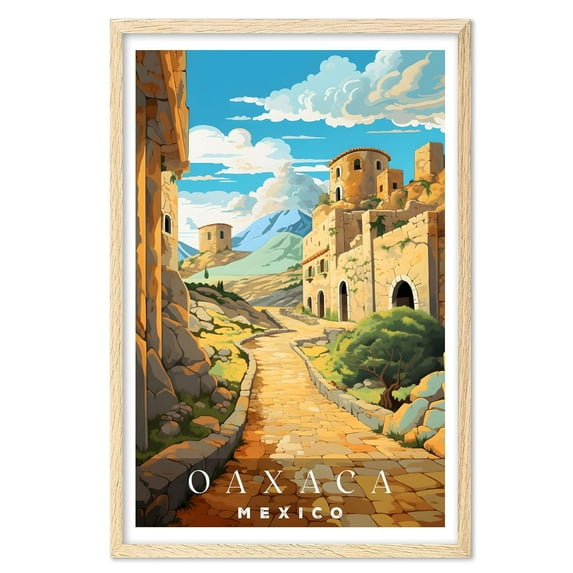 Eastern Print Oaxaca Poster, Oaxaca Print, Mexico Poster, Mexico Wall Art, Mexico Gift, Vintage Travel Posters, Travel Print, Travel Gift, Housewarming Gift (UNFRAMED) 24x36