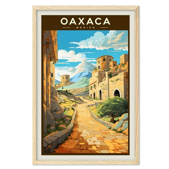 Eastern Print Oaxaca Poster, Oaxaca Print, Mexico Poster, Mexico Wall Art, Mexico Gift, Vintage Travel Posters, Travel Print, Travel Gift, Housewarming Gift (UNFRAMED) 18x24