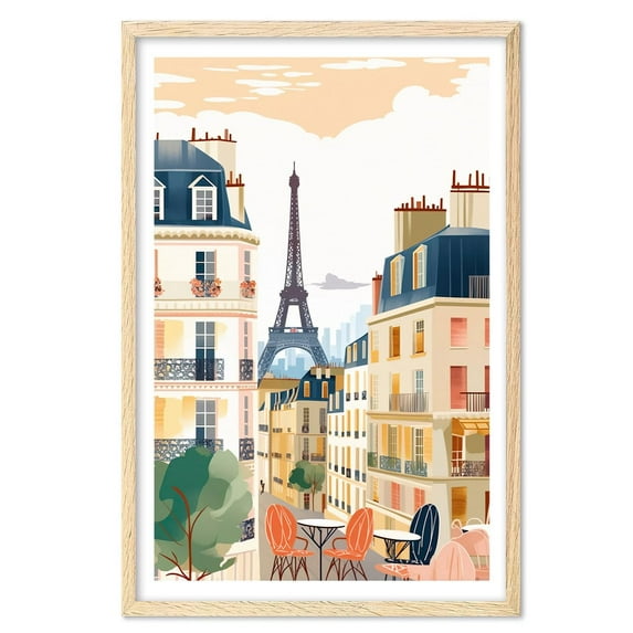 Eastern Print Paris Poster, Paris Wall Decor, Eiffel Tower Decor, Eiffel Tower Poster, Vintage Travel Posters, Travel Wall Art, Travel Posters Europe, Travel Gift, Home Decor Wall Art (UNFRAMED)