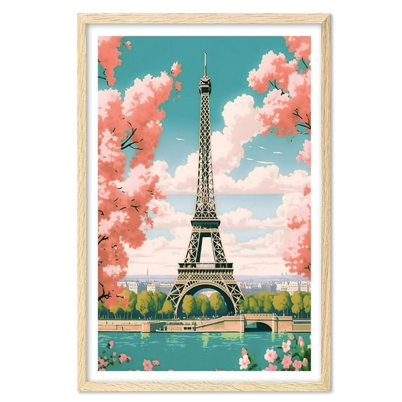 Eastern Print Paris Poster, Paris Wall Decor, Eiffel Tower Poster, Eiffel Tower Decor, Vintage Travel Posters, Travel Wall Art, Travel Posters Europe, Travel Gift, Home Decor Wall Art (UNFRAMED)