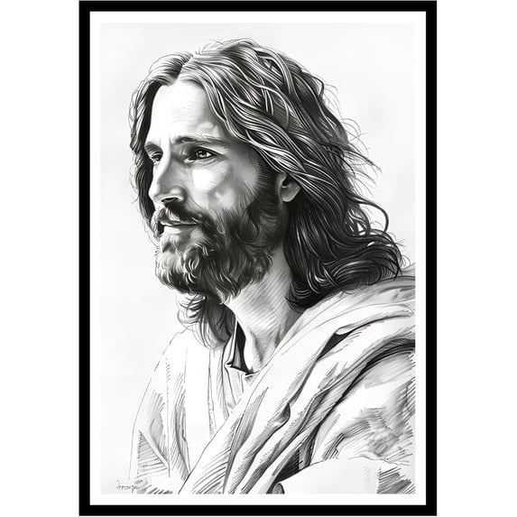 Eastern Print Portrait Of Christ Jesus, Jesus Wall Art, Jesus Poster ...