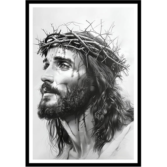 Eastern Print Portrait Of Christ Jesus, Jesus Wall Art, Jesus Poster ...