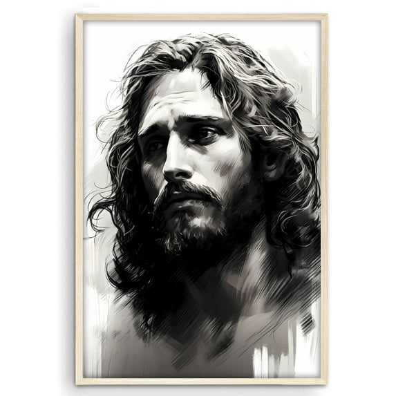 Eastern Print, Portrait Of Jesus Christ Poster, Christian Wall Art, Jesus Portrait, Jesus Christ Print Decor, Jesus Wall Decor, Jesus Christ Portrait, Christian Art, Jesus Wall Art UNFRAMED 12x18