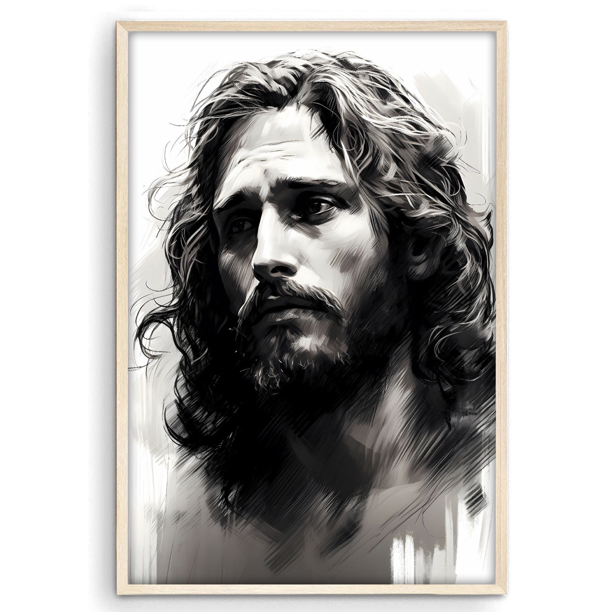 Eastern Print, Portrait Of Jesus Christ Poster, Christian Wall Art
