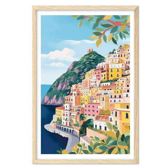 Eastern Print Positano, Amalfi Coast Art Print, Italy Art Print, Travel Gift, Travel Poster, Europe Print, Italian Coast, Italian Riviera, Housewarming (UNFRAMED)
