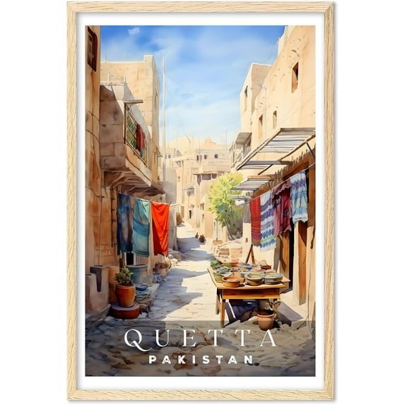 Eastern Print Quetta Poster, Pakistan Poster, Quetta Wall Art, Vintage Travel Posters, City Wall Art, Stonehenge Gift, Travel Print (UNFRAMED) 8x12
