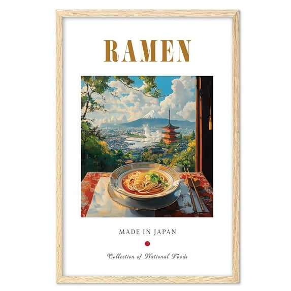 Eastern Print Ramen Poster, Food Wall Art, Japan Food Print, Modern Kitchen Wall Art, Kitchen Poster, Japan Wall Art, Kitchen Posters Wall Decor (Unframed), 24x36