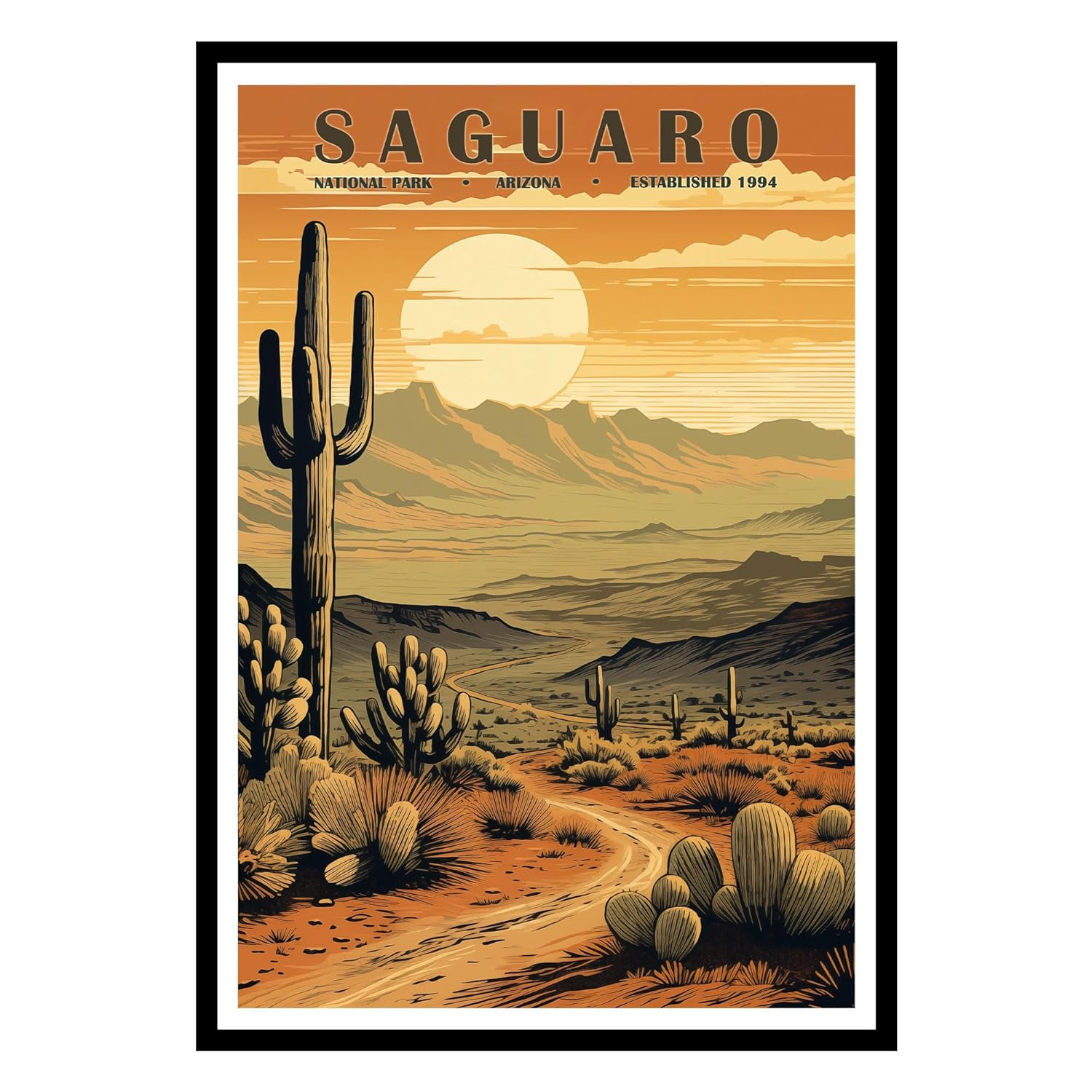 Eastern Print Saguaro National Park Poster, Saguaro National Park Wall