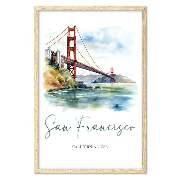 Eastern Print San Francisco Poster Art Print, States Landscape Wall Art Decor, California Travel Poster, City Wall Art, USA Travel Poster, Office Living Room Wall Poster (UNFRAMED) 11x14