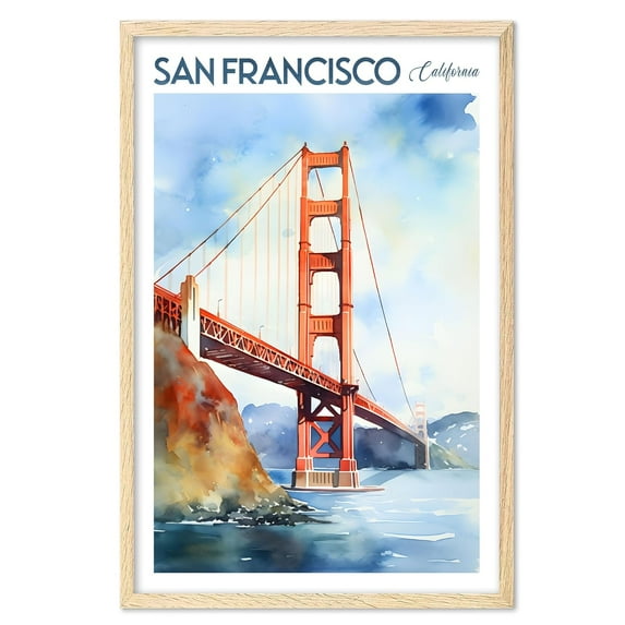 Eastern Print San Francisco Poster, Czech Republic Poster, San Francisco Wall Art, Vintage Travel Posters, City Wall Art, Stonehenge Gift, Travel Print, Travel Gift (UNFRAMED) 18x24