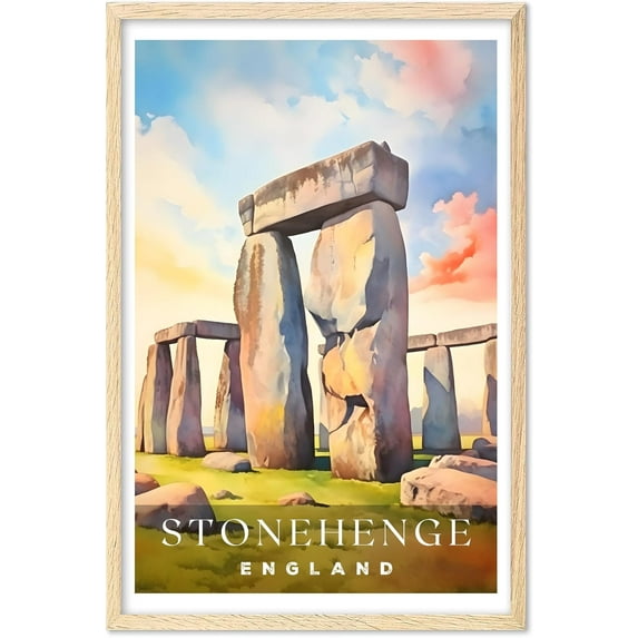 Eastern Print Stonehenge Poster, England Poster, Stonehenge Wall Art, Vintage Travel Posters, City Wall Art, Stonehenge Gift, Travel Print (UNFRAMED) 11x14