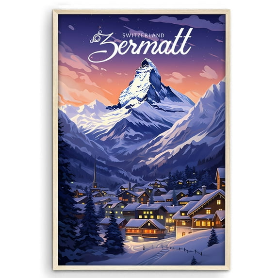 Eastern Print Switzerland Poster, Travel Poster, City Prints Wall Decor, Travel Wall Art Decor, Colorfull Travel Poster Decor For Bedroom, Living room, Home Office, UNFRAMED 16x20