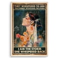 thumbnail image 1 of Eastern Print They Whispered to Her You Cannot Withstand The Storm - Positive Motivational Uplifting Encouragement Gifts for Women Teens - Boho Decoration Print - Pot Head Girl, 18x24, 1 of 1