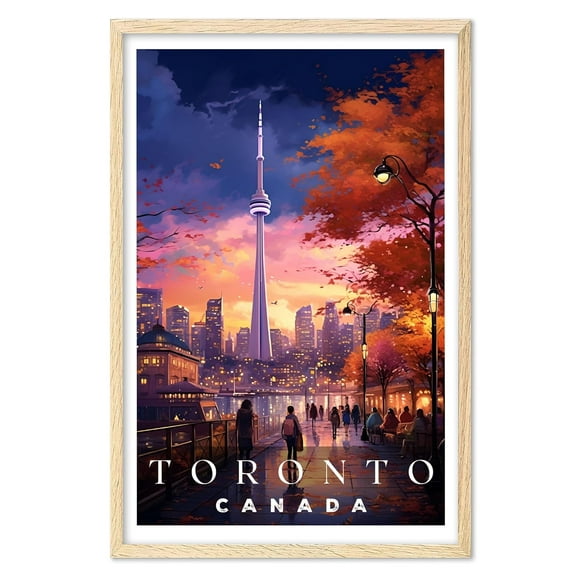 Eastern Print Toronto Poster, Canada Poster, Canada Wall Art, Vintage Travel Posters, Travel Wall Art, City Wall Art, Canada Souvenirs, Travel Print, Travel Gift (Unframed)
