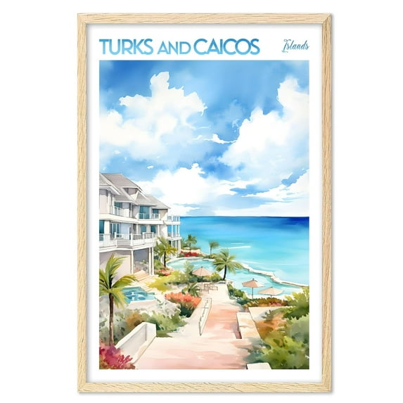 Eastern Print Turks And Caicos Poster, Islands Poster, Turks And Caicos Wall Art, Vintage Travel Posters, City Wall Art, Stonehenge Gift, Travel Print, Travel Gift (UNFRAMED) 18x24