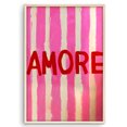 thumbnail image 1 of Eastern Print Typography Poster Pink Eclectic Stripe Print Psychedelic Inspired Maximalist Decoration For Bedroom Or Living Room, Size 16x24 UNFRAMED, 1 of 5