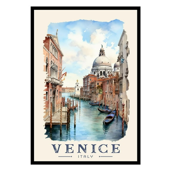 Eastern Print Venice Poster, Italy Poster, Italy Wall Art, Vintage Travel Poster, City Wall Art, Italy Gifts, Travel Prints, Travel Gifts (UNFRAMED) 16x24