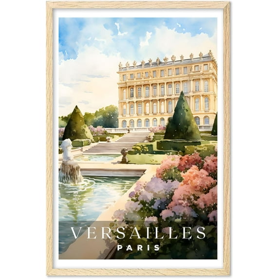 Eastern Print Versailles Poster, Paris Poster, Versailles Wall Art, Vintage Travel Posters, City Wall Art, Stonehenge Gift, Travel Print (UNFRAMED) 12x18