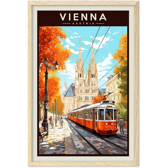 Eastern Print Vienna Poster, Austria Poster, Austria Wall Art, Vintage Travel Posters, Travel Wall Art, City Wall Art, Austria Souvenirs, Travel Print, Travel Gift (Unframed)