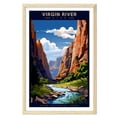 thumbnail image 1 of Eastern Print Virgin River Poster, Zion National Park Poster, Virgin River Wall Art, National Park Waterfall Posters, Travel Lover Gift (UNFRAMED), 18x24, 1 of 1