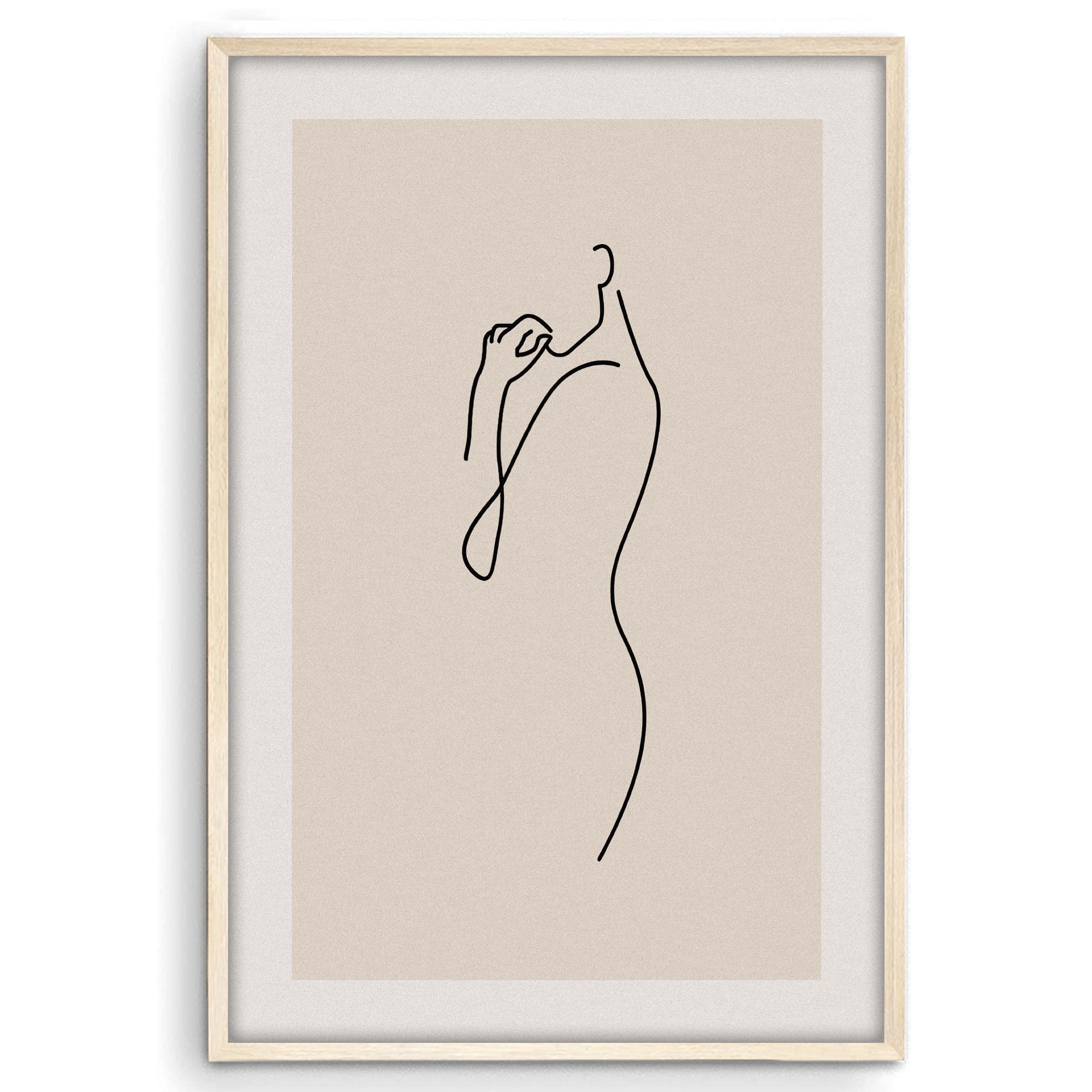 Eastern Print Woman Line Art Minimalist Female Figure Poster Modern ...