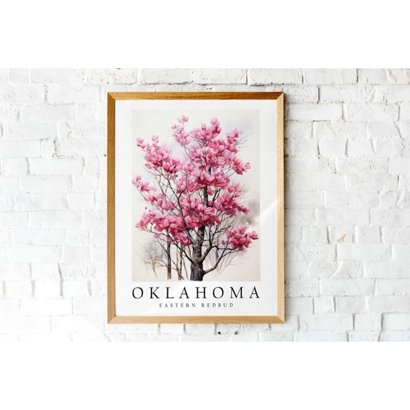 Eastern Redbud The State Tree Of Oklahoma Print Wall Décor