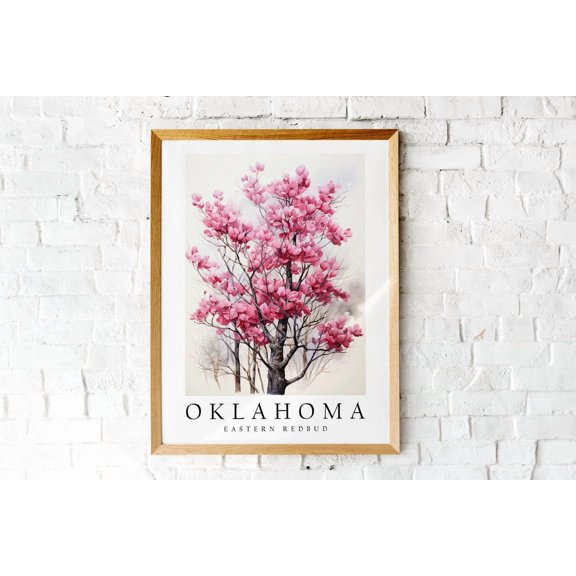 Eastern Redbud The State Tree Of Oklahoma Print Wall Décor
