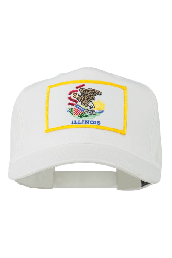 Eastern State Illinois Embroidered Patch Cap - White OSFM