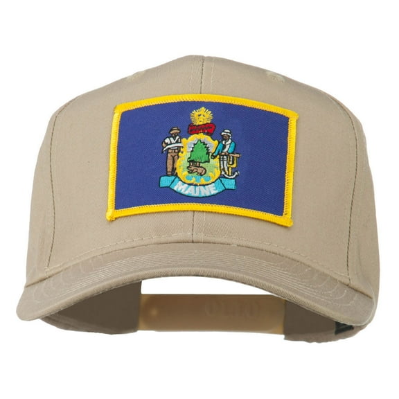 Eastern State Maine Embroidered Patch Cap - Khaki OSFM