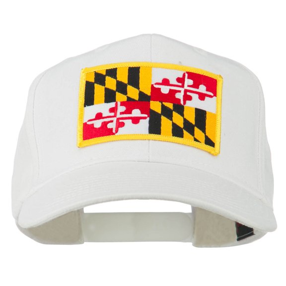 Eastern State Maryland Embroidered Patch Cap - White OSFM