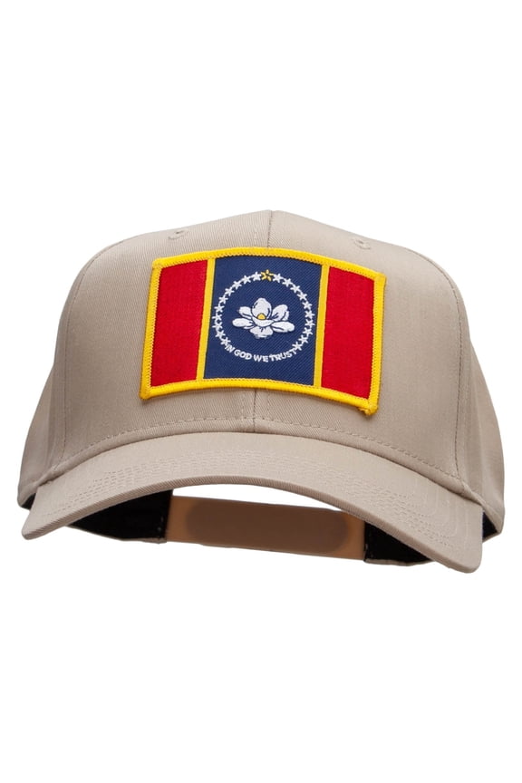 Eastern State Mississippi Embroidered Patch Cap - Khaki OSFM
