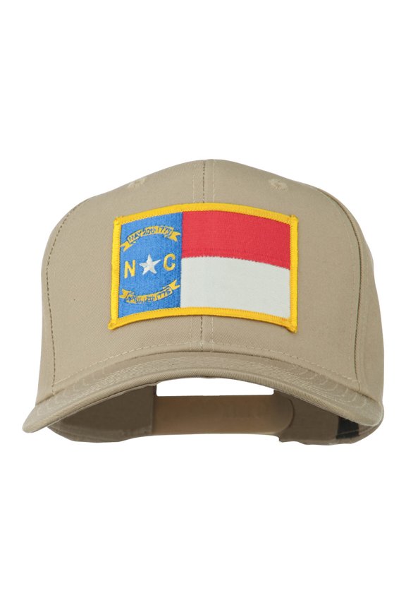 Eastern State North Carolina Embroidered Patch Cap - Khaki OSFM