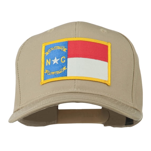 Eastern State North Carolina Embroidered Patch Cap - Khaki OSFM