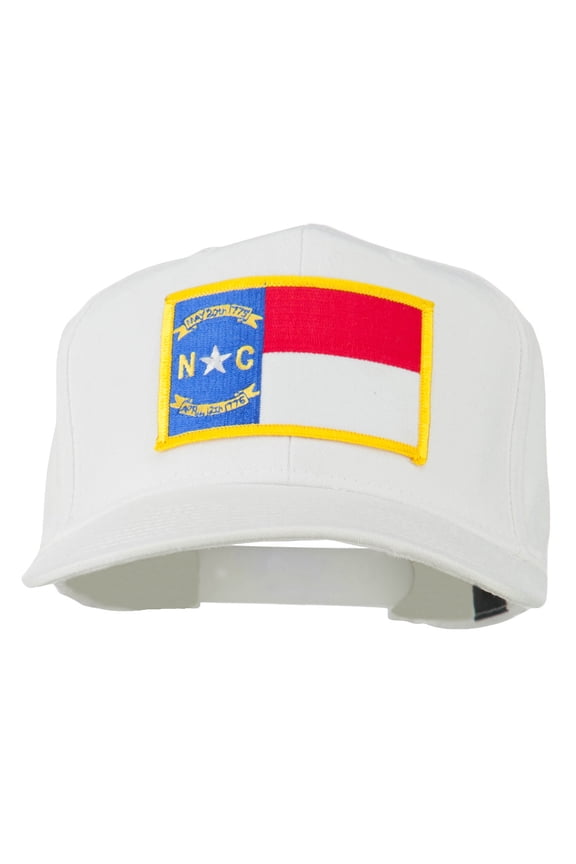 Eastern State North Carolina Embroidered Patch Cap - White OSFM