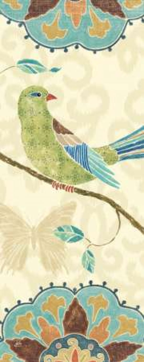 Eastern Tales Bird Panel II Canvas Art - Daphne Brissonnet (10 x 20)