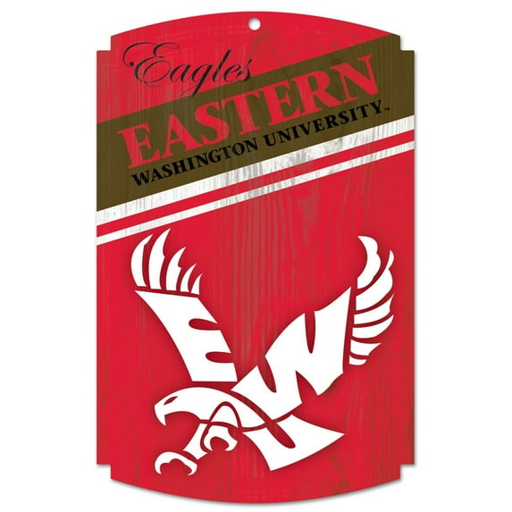 Eastern Washington Eagles Official NCAA 17 inch x 11 inch Wood Sign by WinCraft