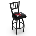 thumbnail image 1 of Eastern Washington Eagles 30" Black Wrinkle Swivel Bar Stool with Jailhouse Back, 1 of 2