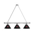 thumbnail image 1 of Eastern Washington University 3 Shade Billiard Light with Chrome FIxture, 1 of 5