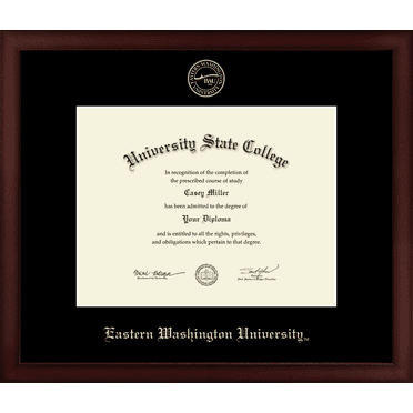 Eastern Washington University Diploma Frame, Document Size 11" x 8.5"