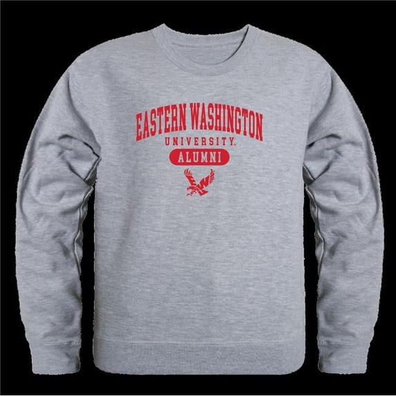 Eastern Washington University Eagles Alumni Fleece Pullover Crewneck Sweatshirt, Heather Grey - Medium