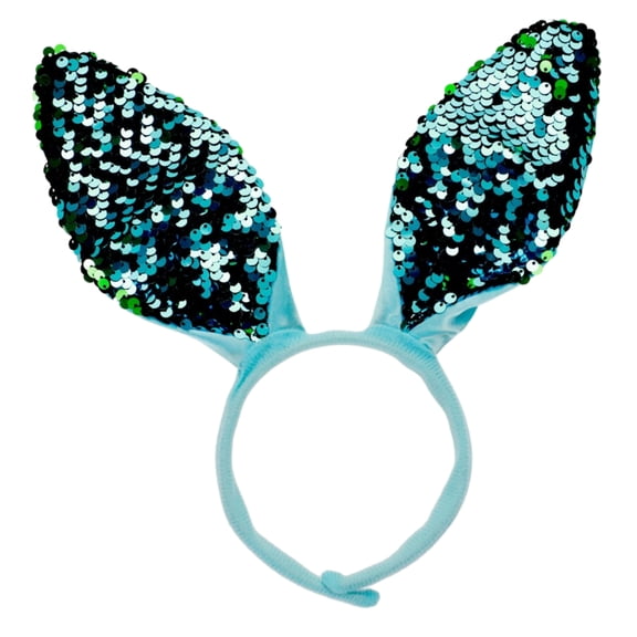 Easters Blue Bunny Ears for Easter Birthday Party Favors Props Accessories Gift Basket Supplies Holiday Decoration - 1 count