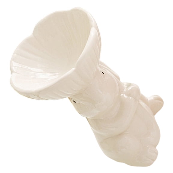 Easters Rabbits Eggs Cup White Porcelain Shaped Ceramic Eggs Holder for Holiday Decoration and Daily Use