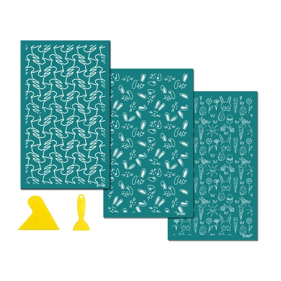Easters Silk Screen Rabbits Meshes Transfers Reusable Screen Printing for Earrings Making