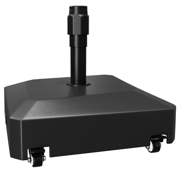 Easthome Heavy Duty Mobile Umbrella Stand with 5 Wheels, Fillable Base Holds 135lbs - Wind Resistant Outdoor Patio Umbrella Holder for Deck, Poolside, Lawn, Garden, Backyard, Market Stall