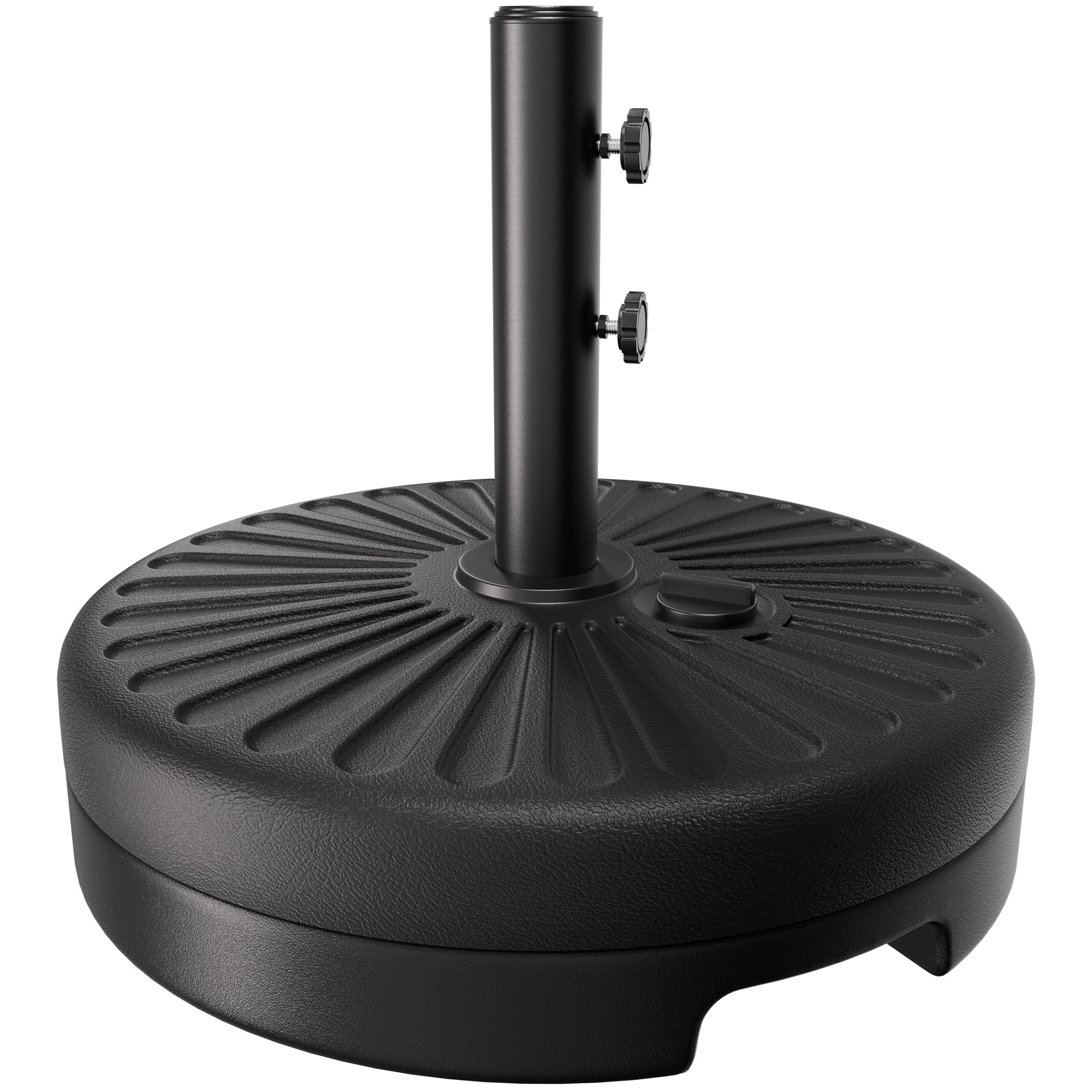 Easthome Heavy Duty Fillable Patio Umbrella Base with Dual-Lock System, Holds up to 81.5 lbs for 7-12FT Market Umbrella, Sand/Water Weighted Stand for Outdoor, Fits 1.5" & 1.9" Pole